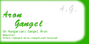 aron gangel business card